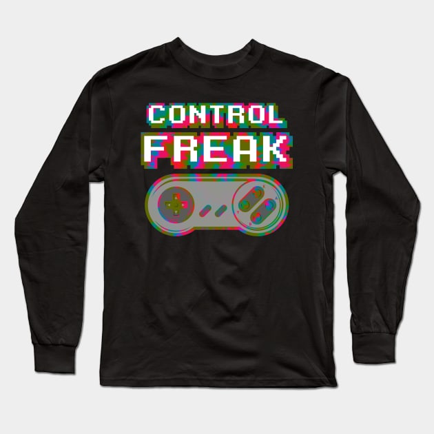 Control Freak Retro Tie Dye SNES Long Sleeve T-Shirt by CultTees